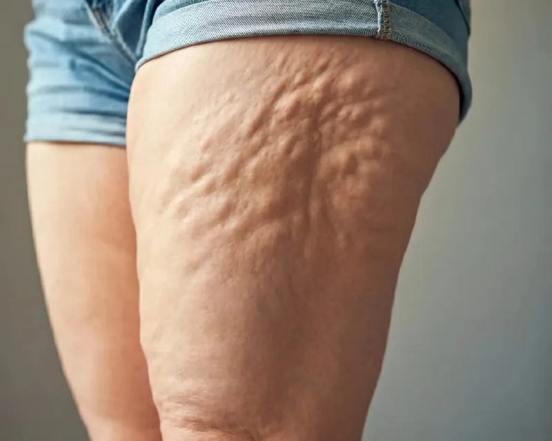 Ilustración de tejido adiposo alterado en lipedema.
